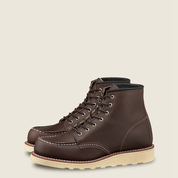 Red Wing Heritage Bot Bayan - 6-Inch Classic Moc - Short Oro-Iginal Deri - Koyu Kahverengi - 53RJCTH